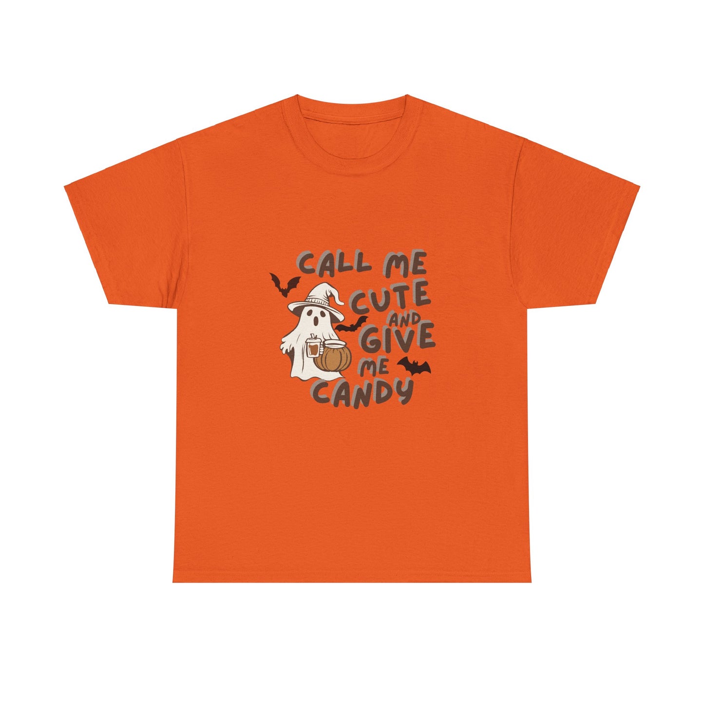 Call Me Cute & Give Me Candy -Adult Unisex Heavy Cotton Tee