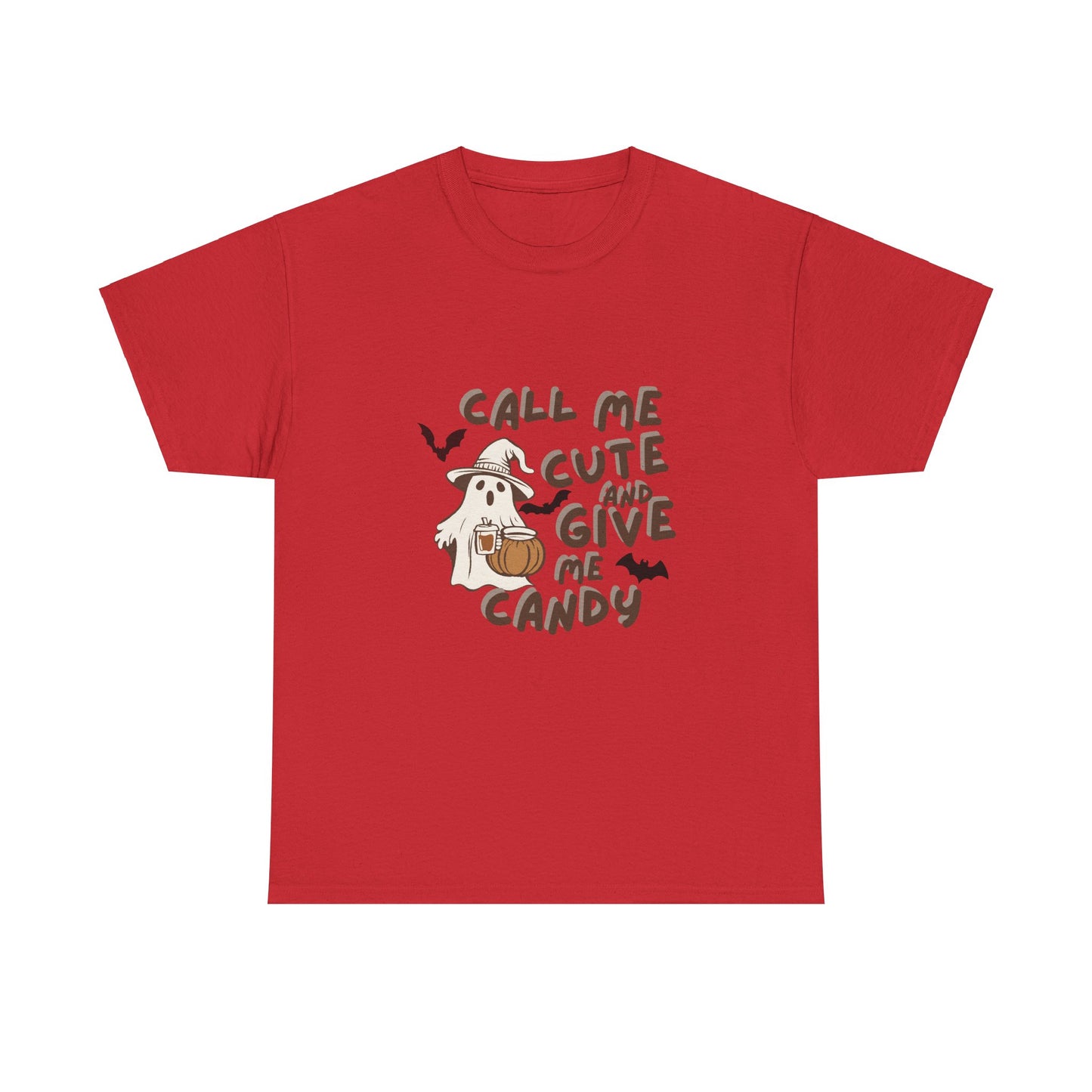 Call Me Cute & Give Me Candy -Adult Unisex Heavy Cotton Tee