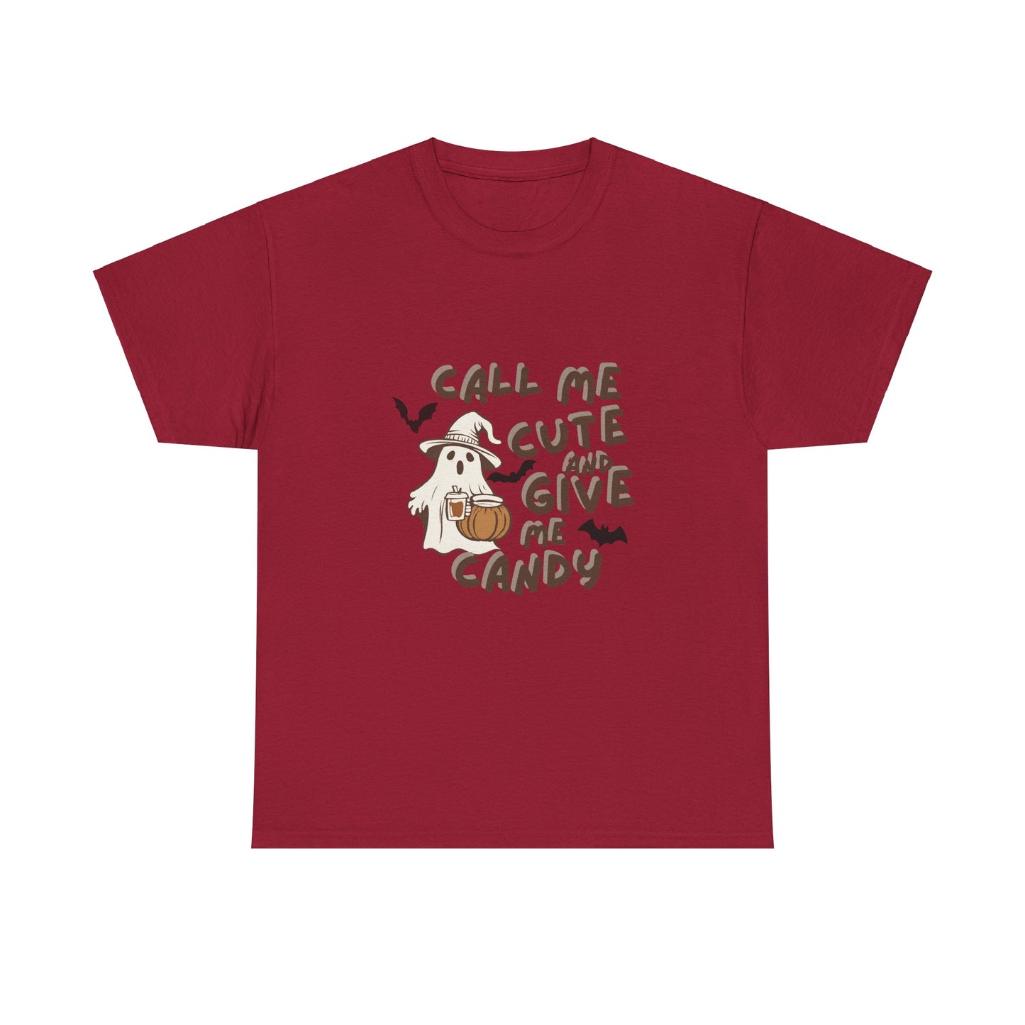 Call Me Cute & Give Me Candy -Adult Unisex Heavy Cotton Tee