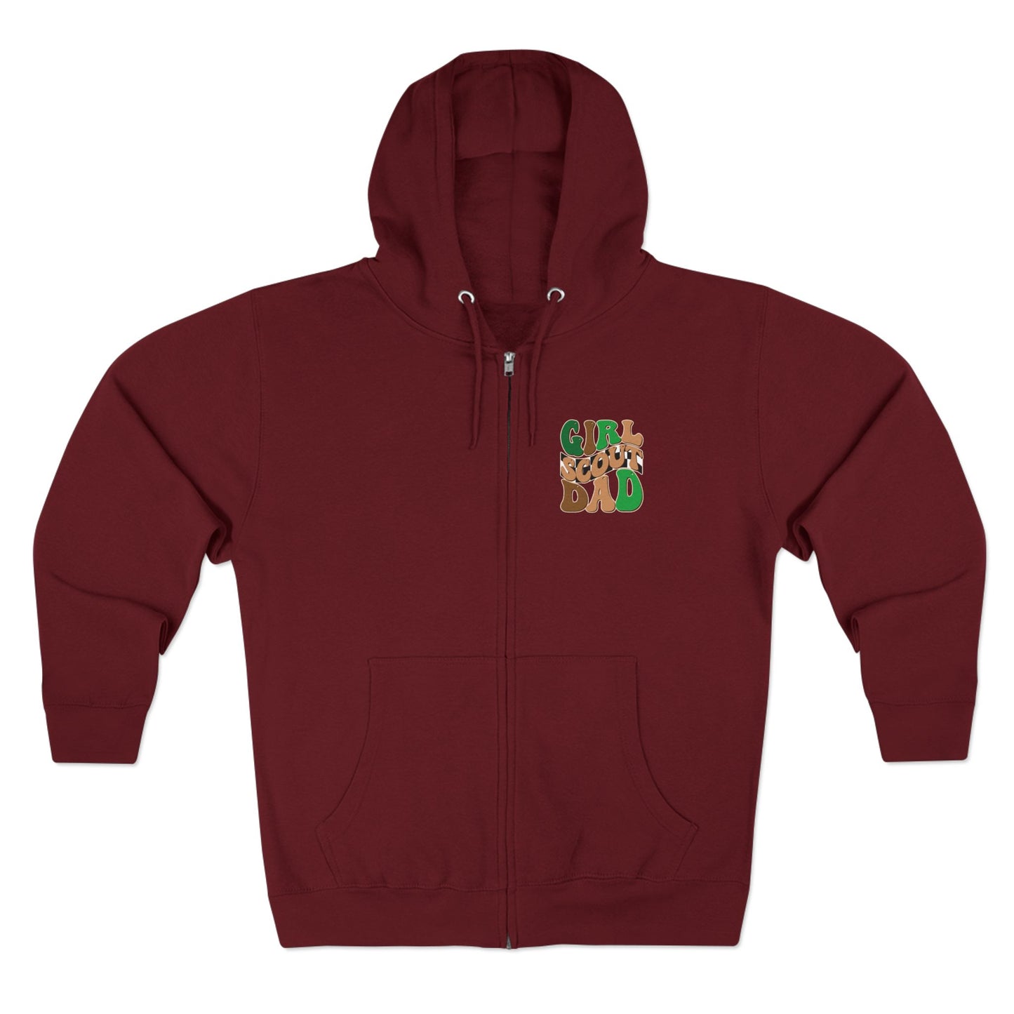 FRONT & BACK DESIGN ! Cookie Squad - Girl Scout Dad - Adult Unisex Zip Hoodie