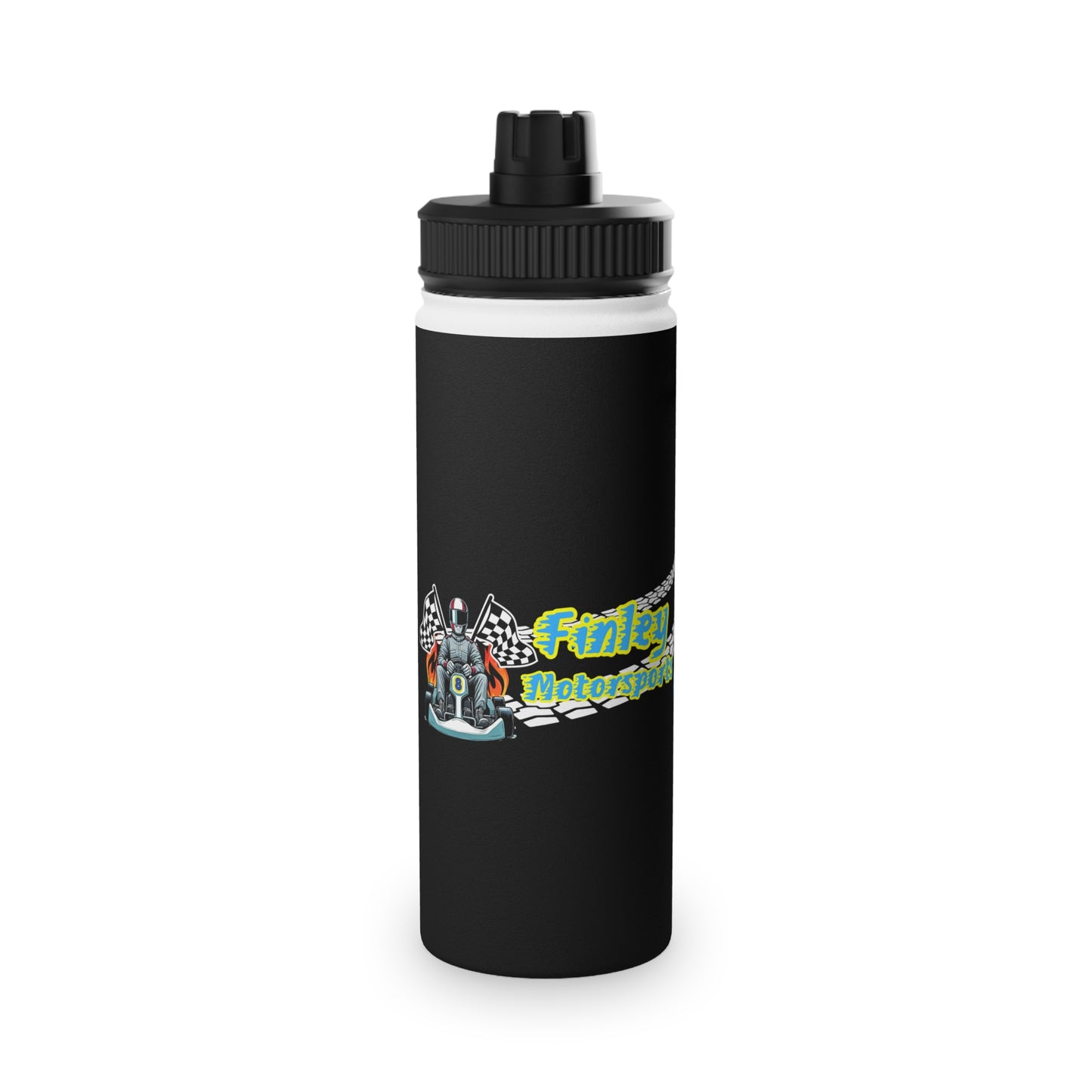 Finley Motorsports Stainless Steel Water Bottle, Sports Lid