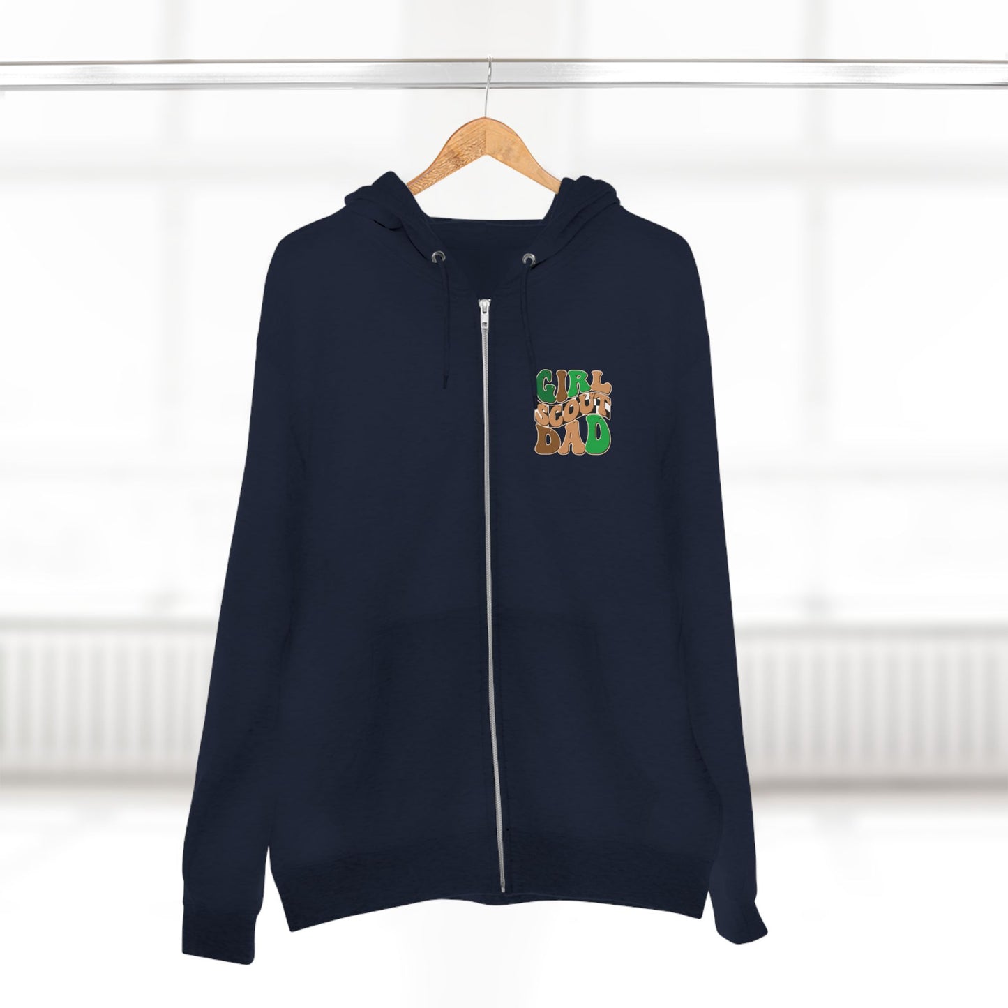 FRONT & BACK DESIGN ! Cookie Squad - Girl Scout Dad - Adult Unisex Zip Hoodie