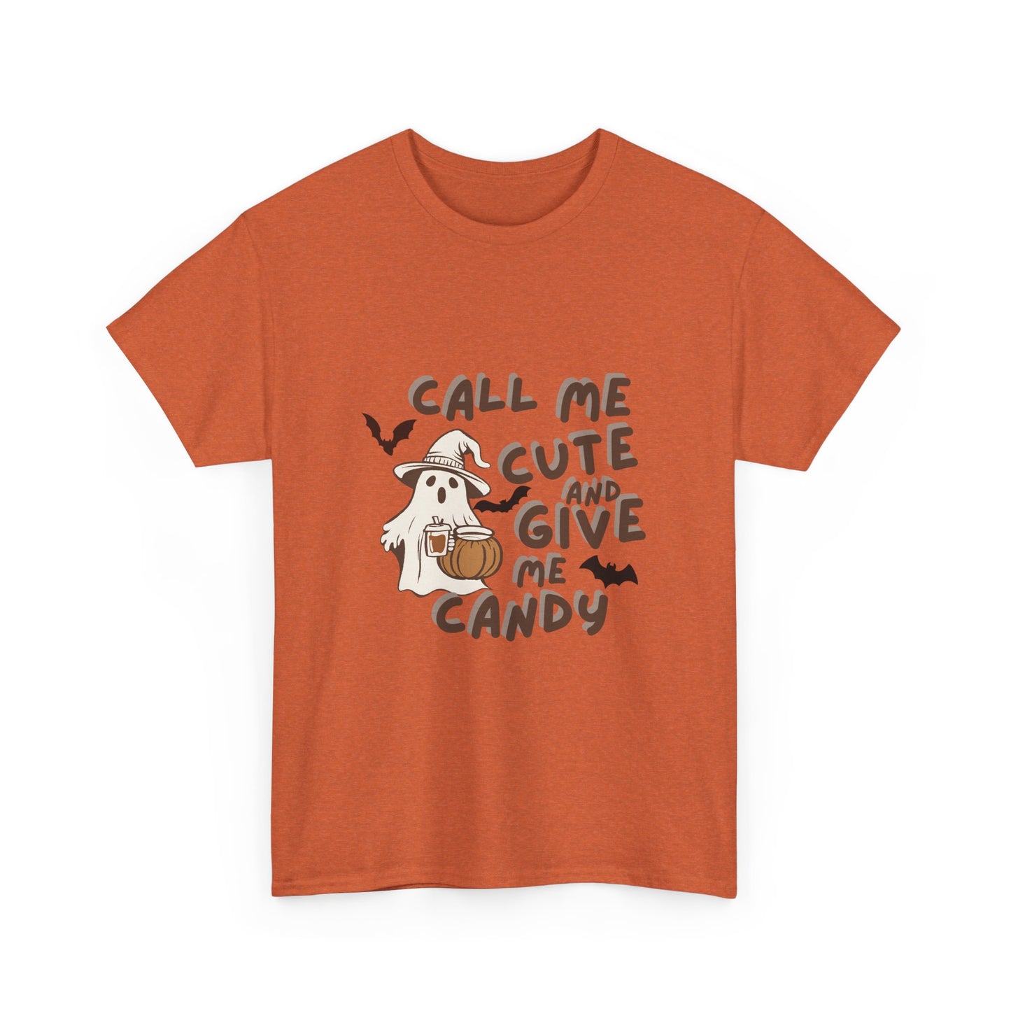 Call Me Cute & Give Me Candy -Adult Unisex Heavy Cotton Tee
