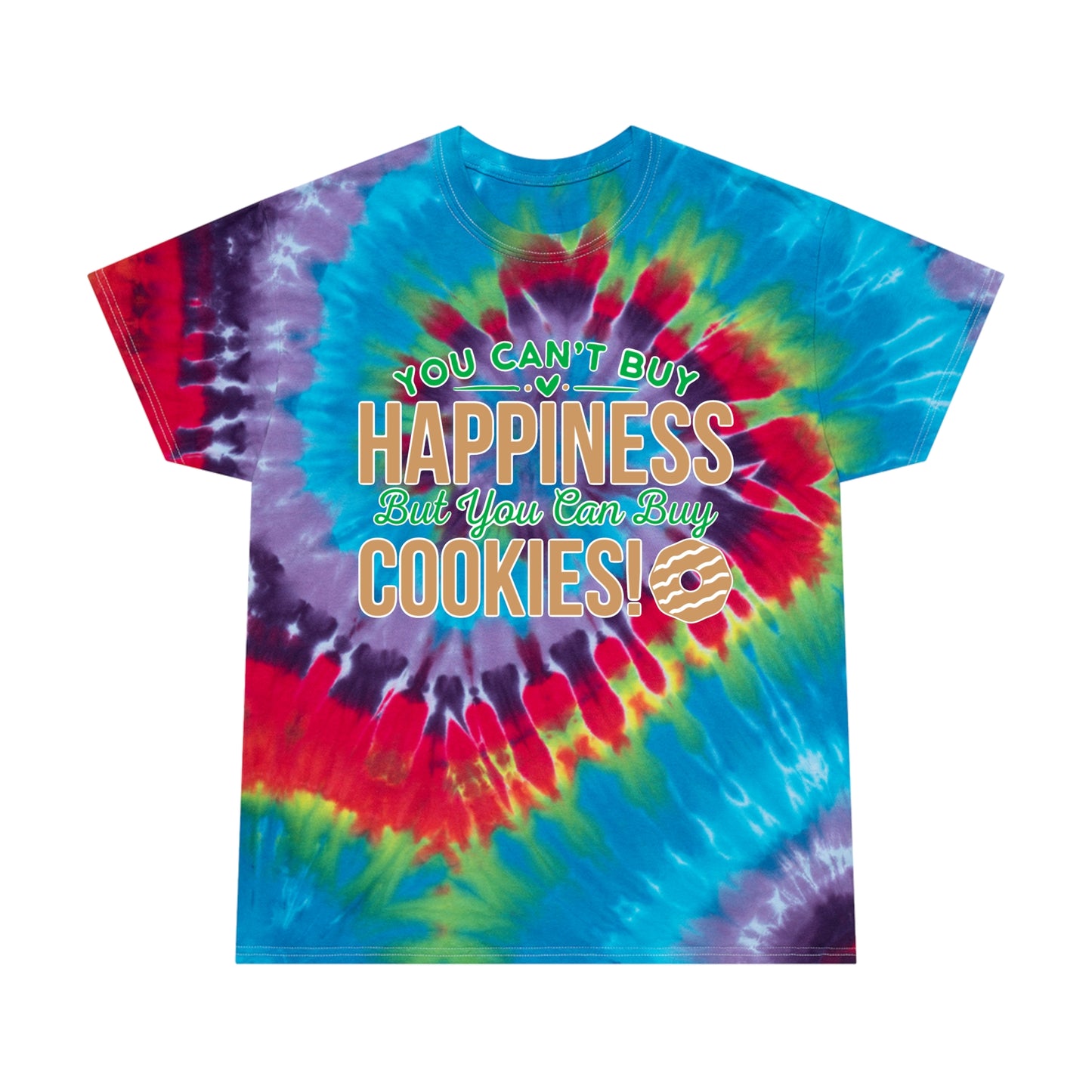 Happiness Cookies - Adult Tie-Dye Tee, Spiral