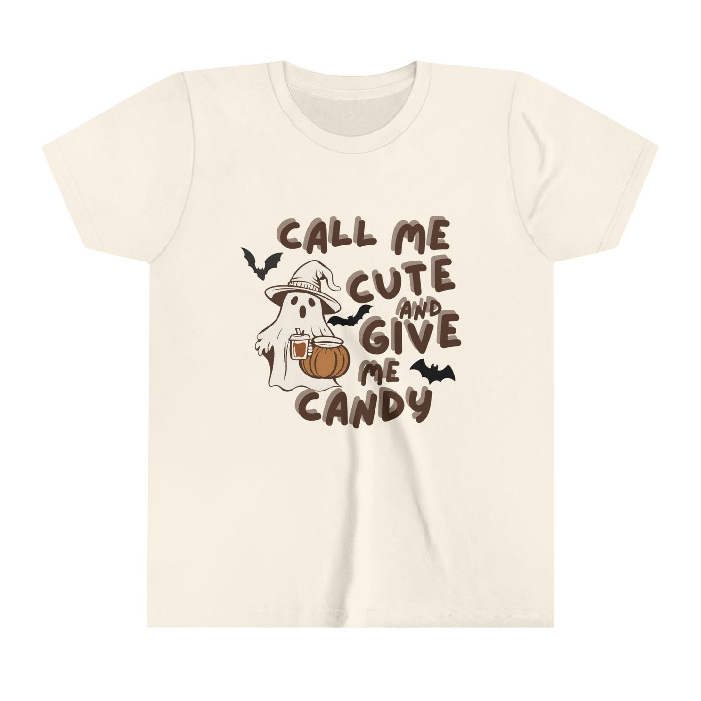 Call Me Cute & Give me Candy Youth Short Sleeve Tee