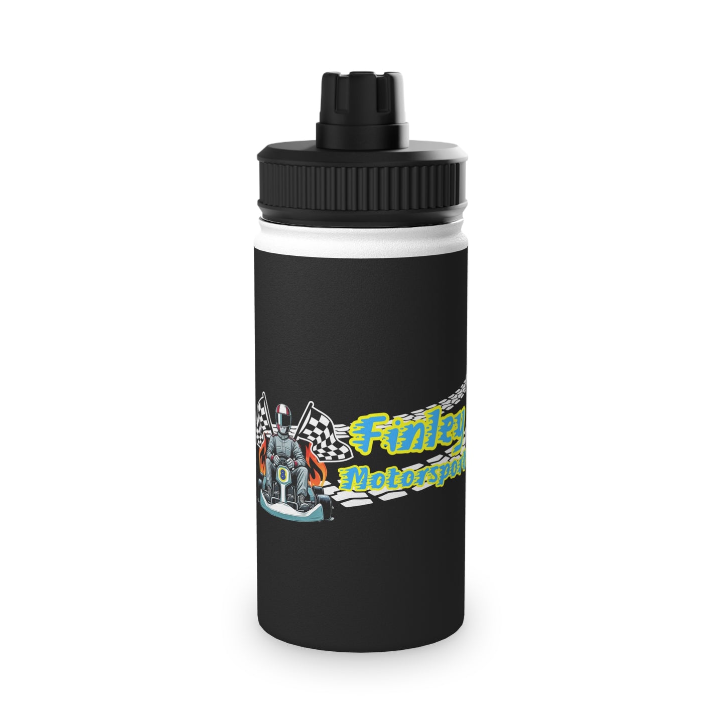 Finley Motorsports Stainless Steel Water Bottle, Sports Lid