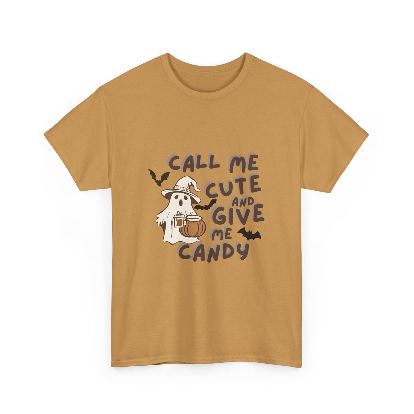 Call Me Cute & Give Me Candy -Adult Unisex Heavy Cotton Tee