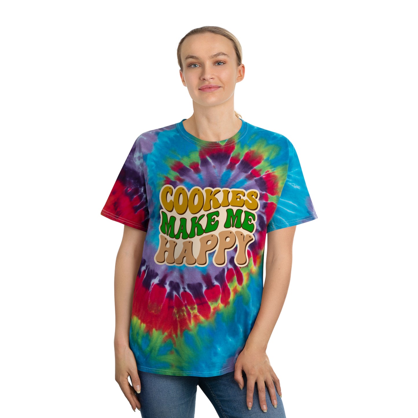 Cookies Make Me Happy #2- Adult Tie-Dye Tee, Spiral