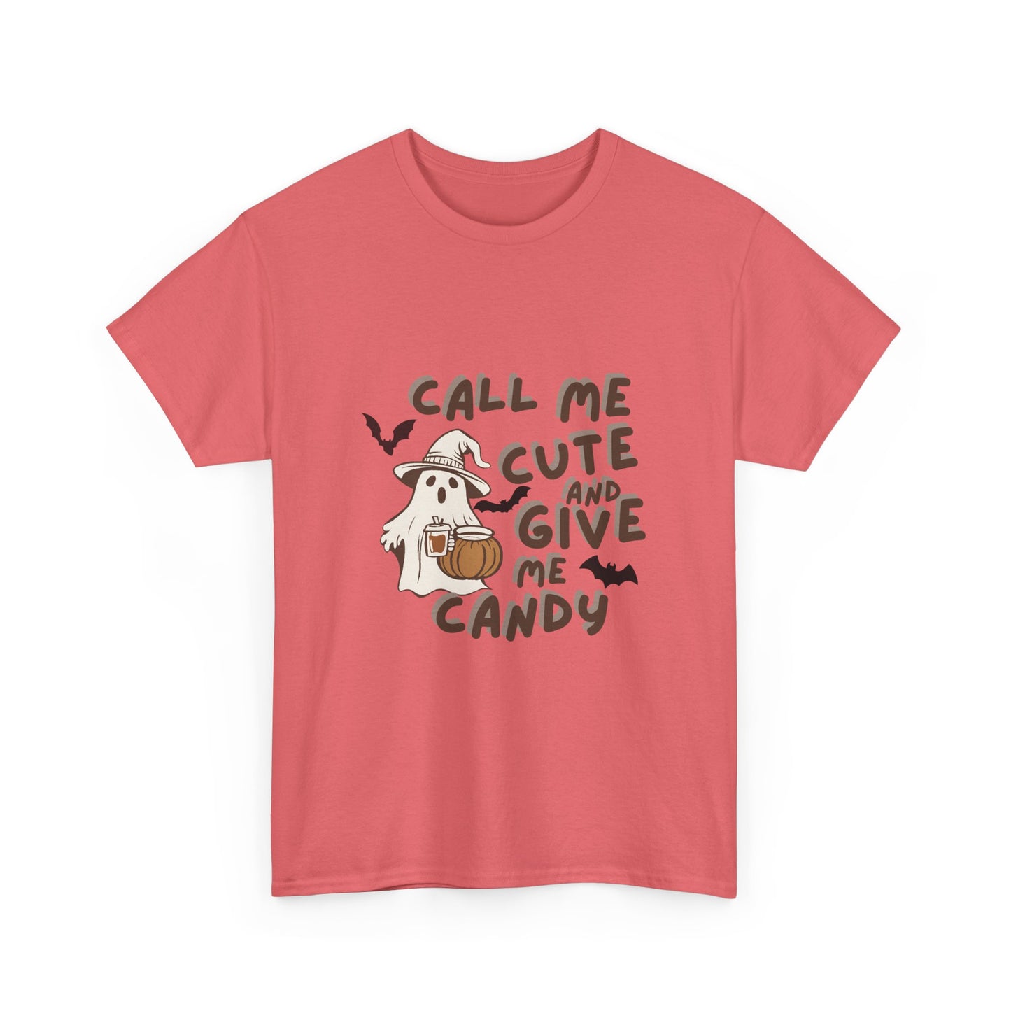 Call Me Cute & Give Me Candy -Adult Unisex Heavy Cotton Tee