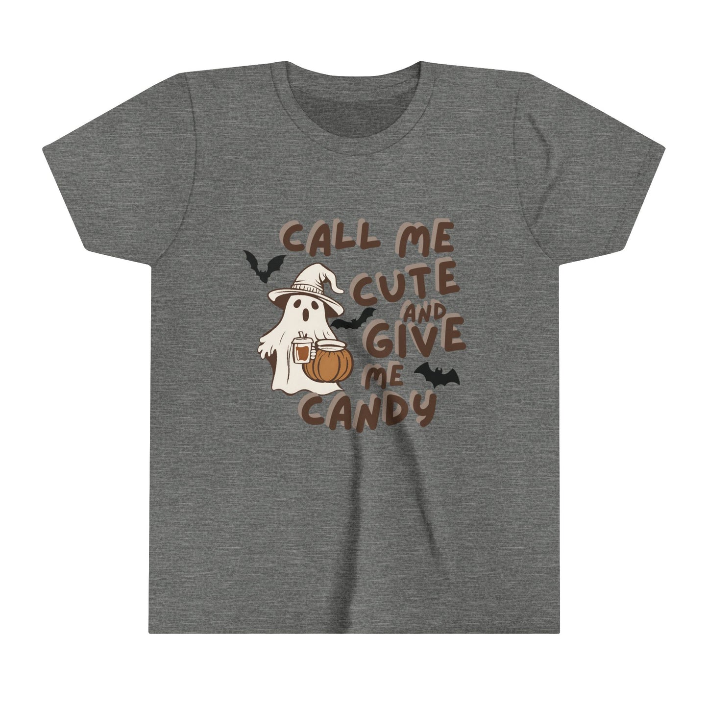Call Me Cute & Give me Candy Youth Short Sleeve Tee