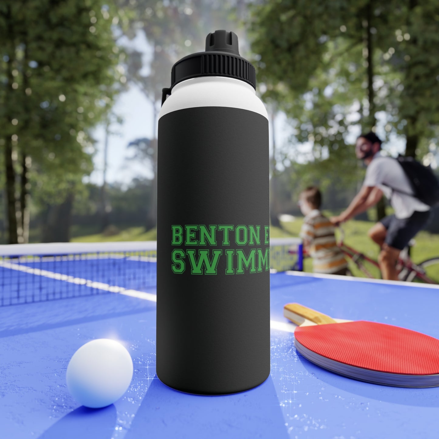 Benton Eels Stainless Steel Water Bottle, Sports Lid