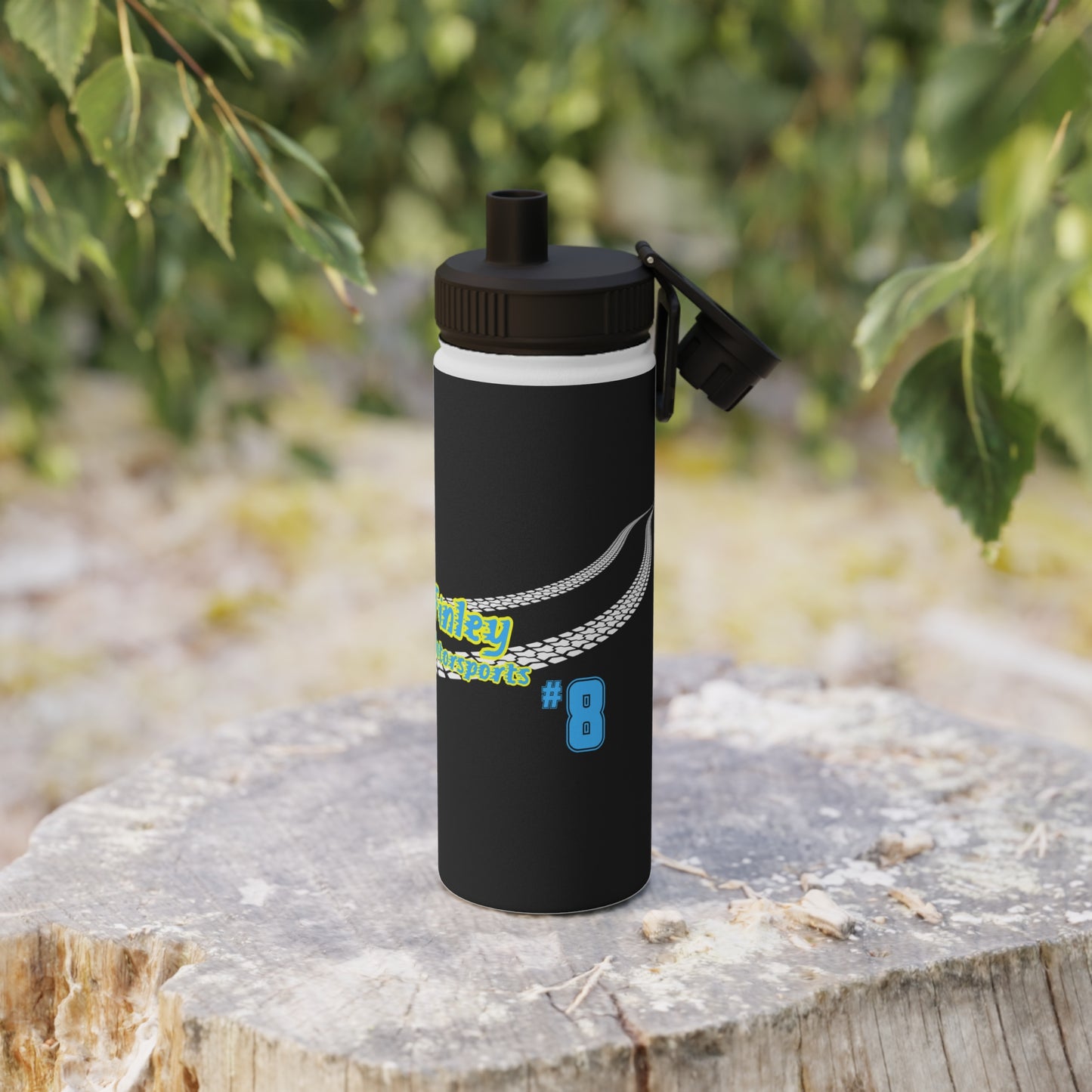 Finley Motorsports Stainless Steel Water Bottle, Sports Lid