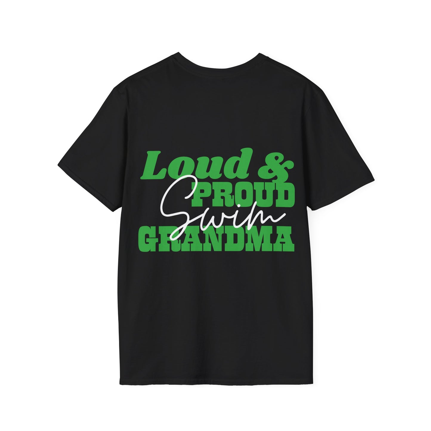 BENTON EELS ADULT T-SHIRT - LOUD AND PROUD SWIM GRANDMA