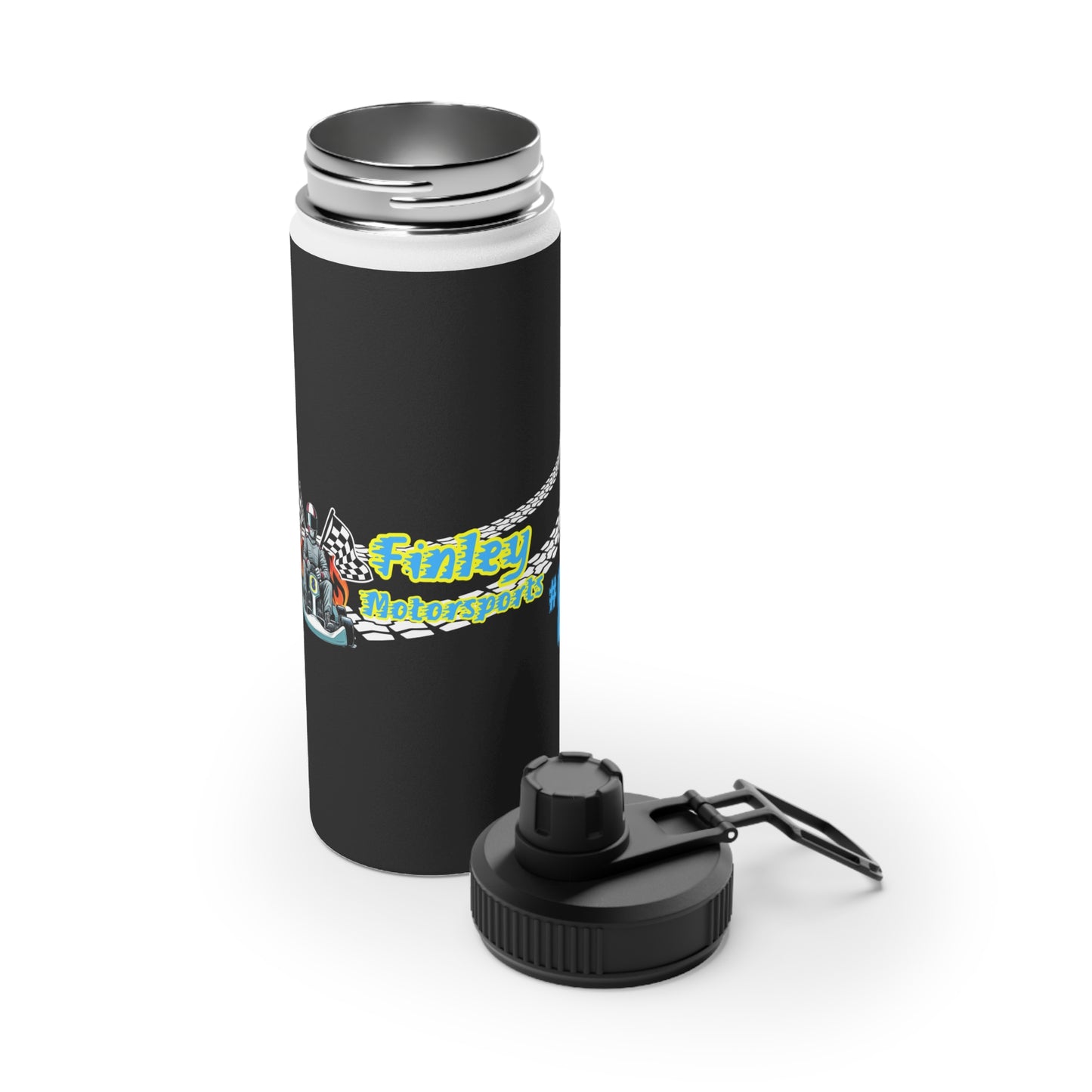 Finley Motorsports Stainless Steel Water Bottle, Sports Lid