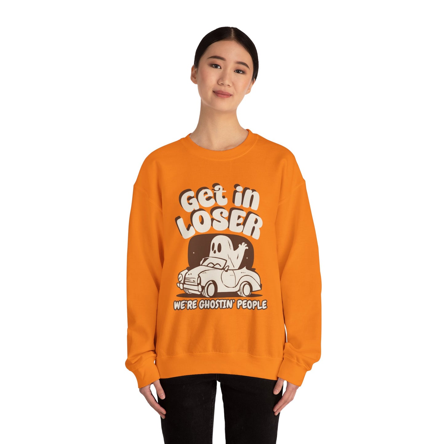 Get in Loser We're Ghostin' People - Adult Unisex Heavy Blend™ Crewneck Sweatshirt