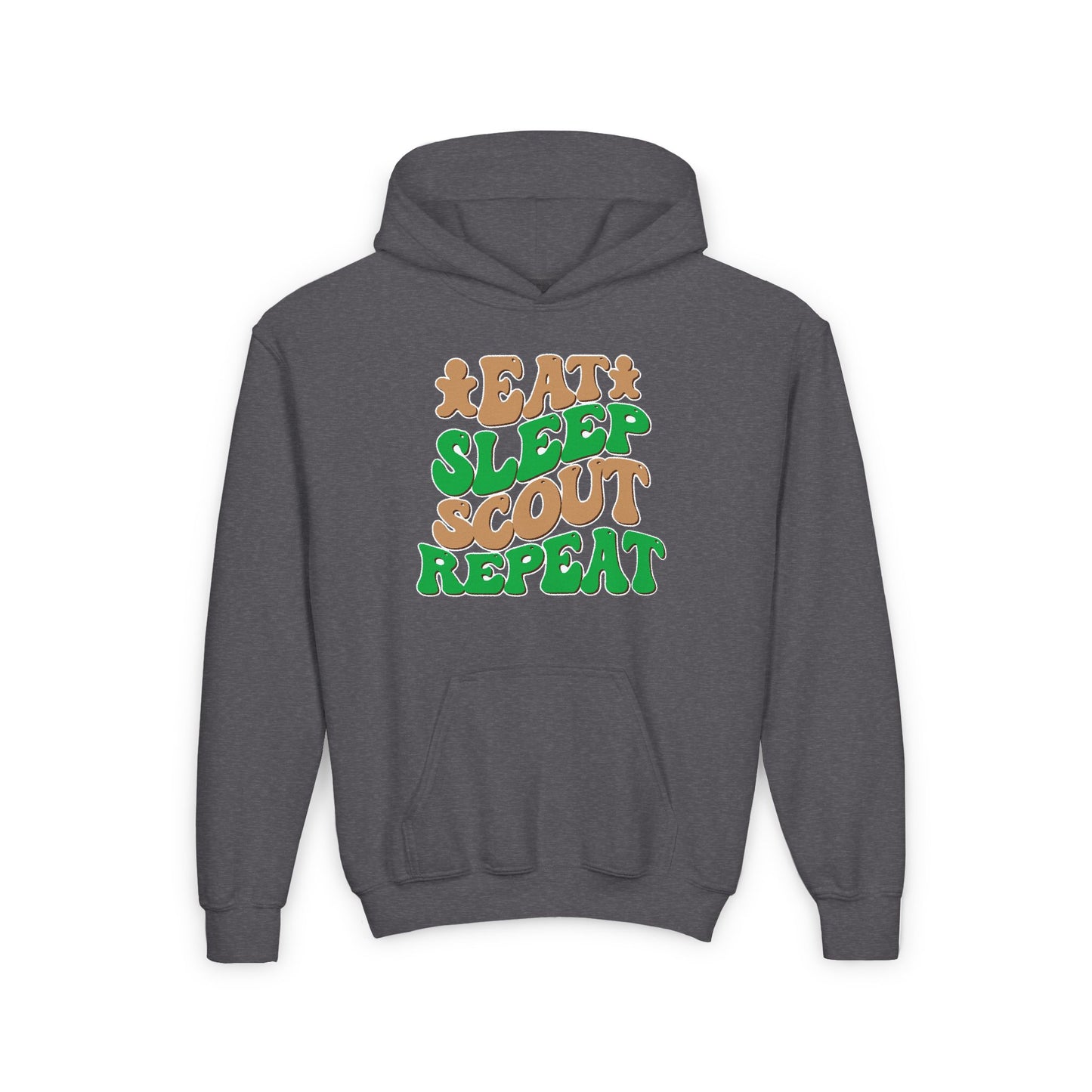 Eat, Sleep, Scout, Repeat - Youth Hooded Sweatshirt