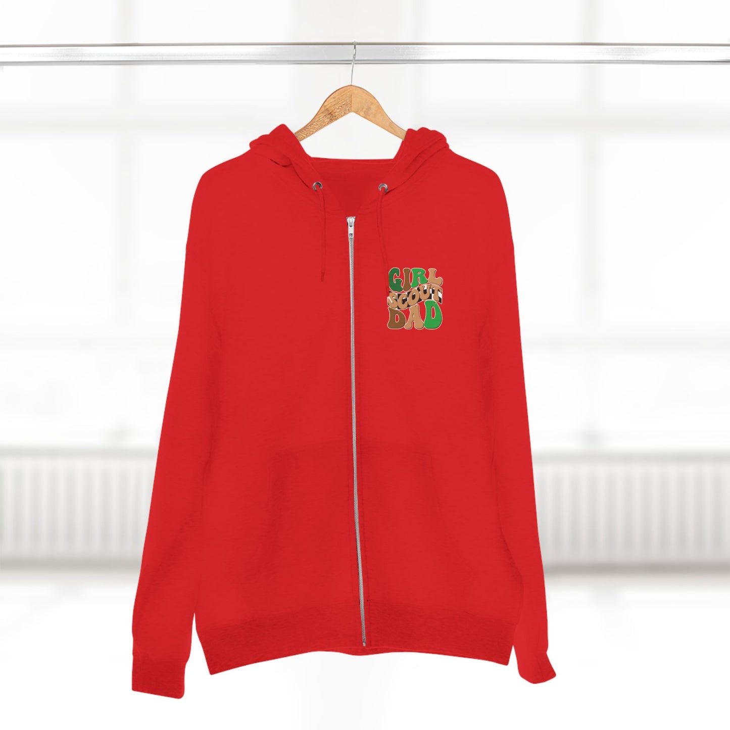 FRONT & BACK DESIGN ! Cookie Squad - Girl Scout Dad - Adult Unisex Zip Hoodie