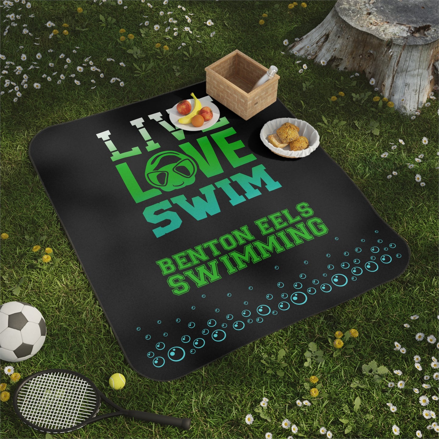 Benton Eels water-resistant Blanket 61" x 51" - LIVE LOVE SWIM