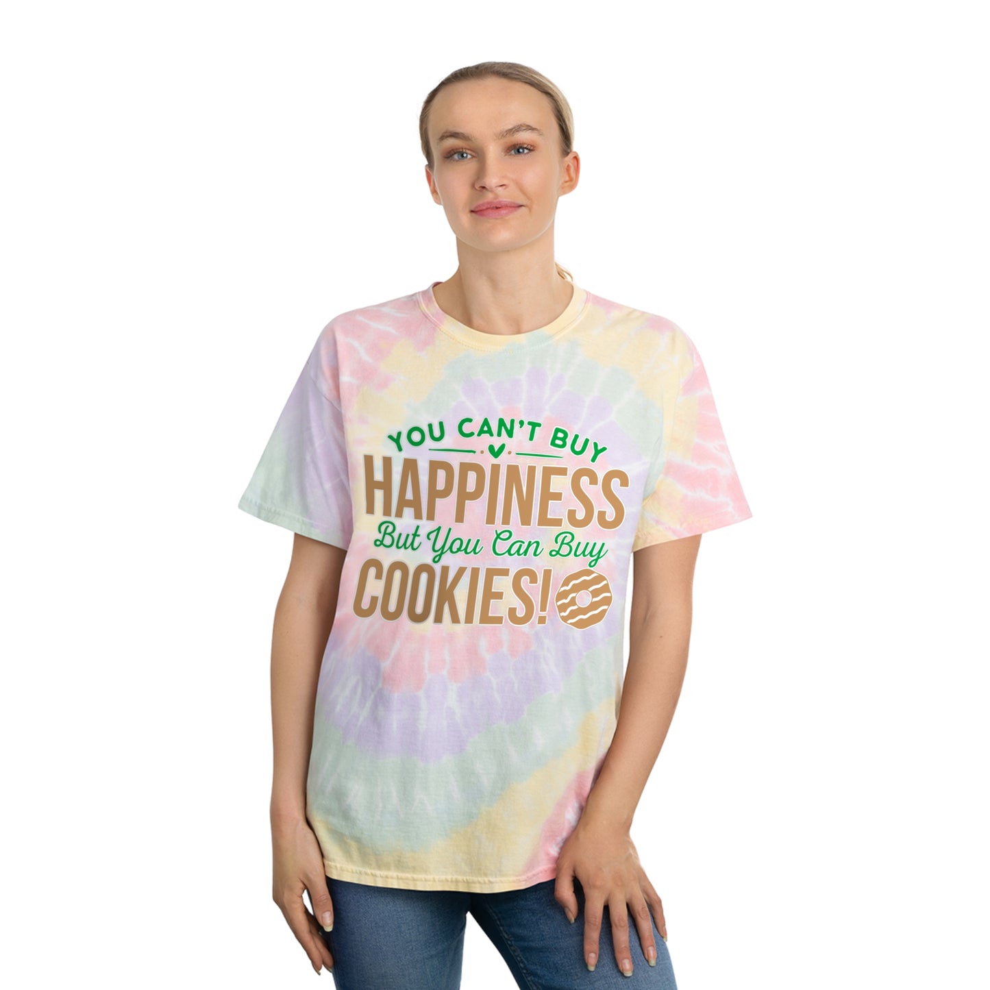 Happiness Cookies - Adult Tie-Dye Tee, Spiral