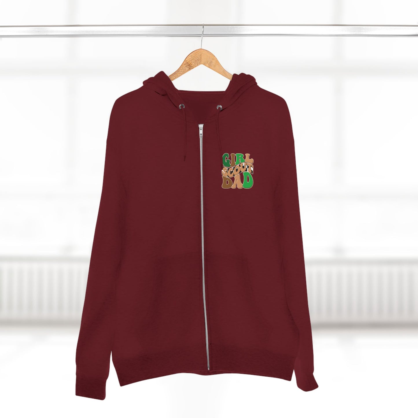 FRONT & BACK DESIGN ! Cookie Squad - Girl Scout Dad - Adult Unisex Zip Hoodie