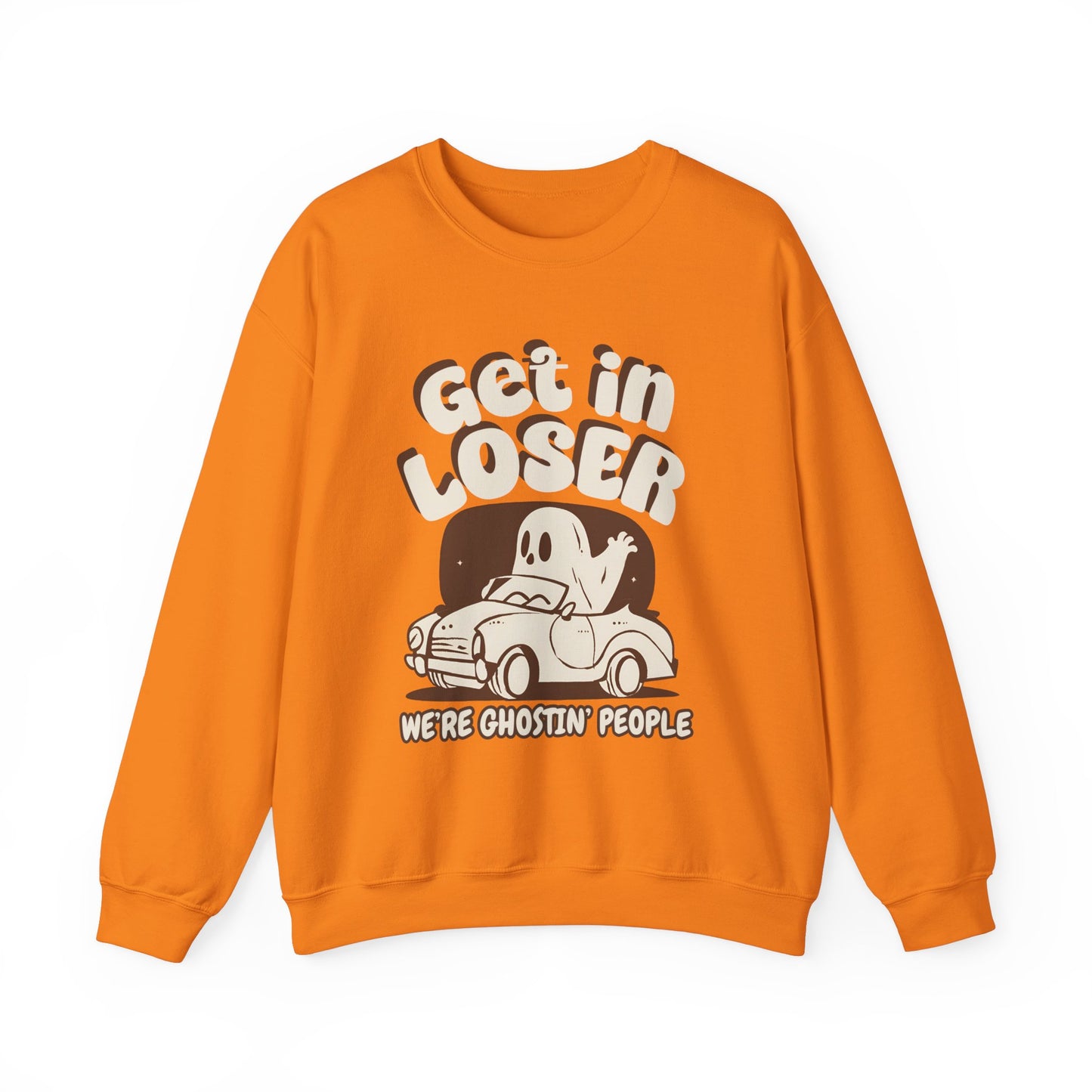 Get in Loser We're Ghostin' People - Adult Unisex Heavy Blend™ Crewneck Sweatshirt