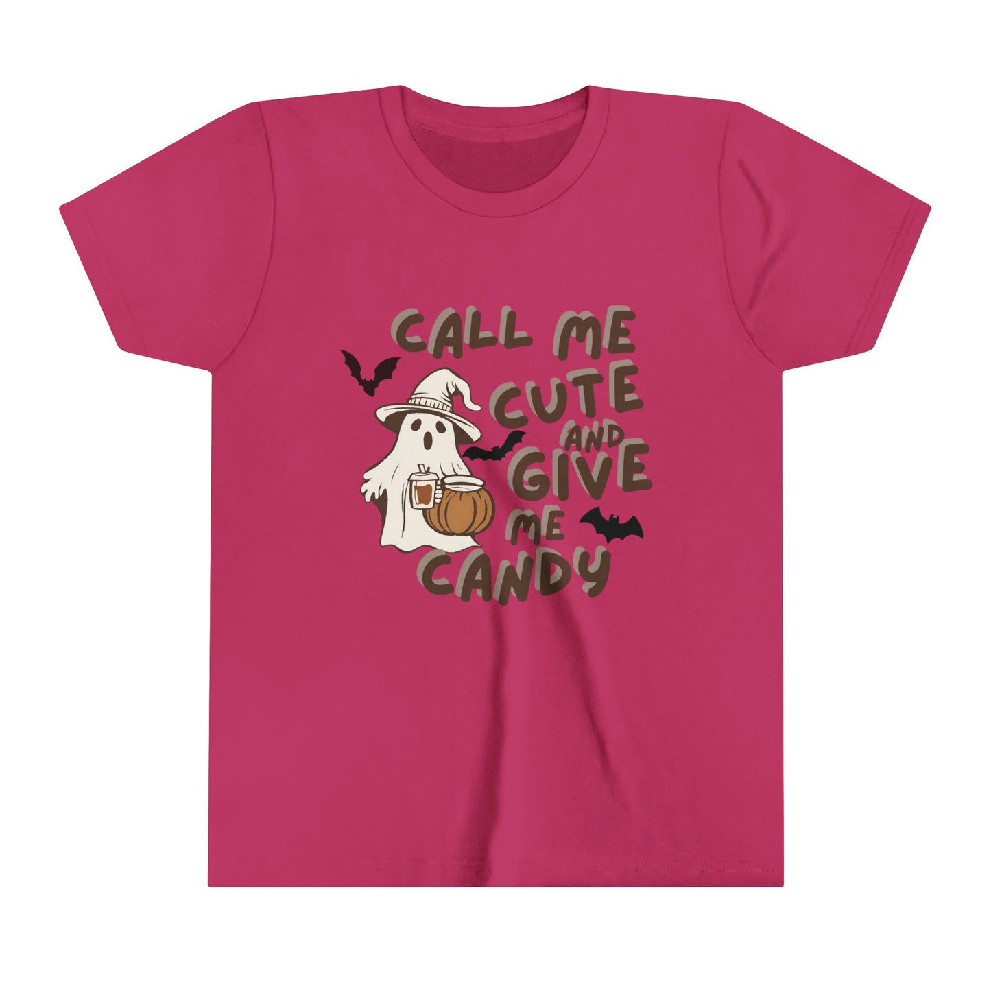 Call Me Cute & Give me Candy Youth Short Sleeve Tee