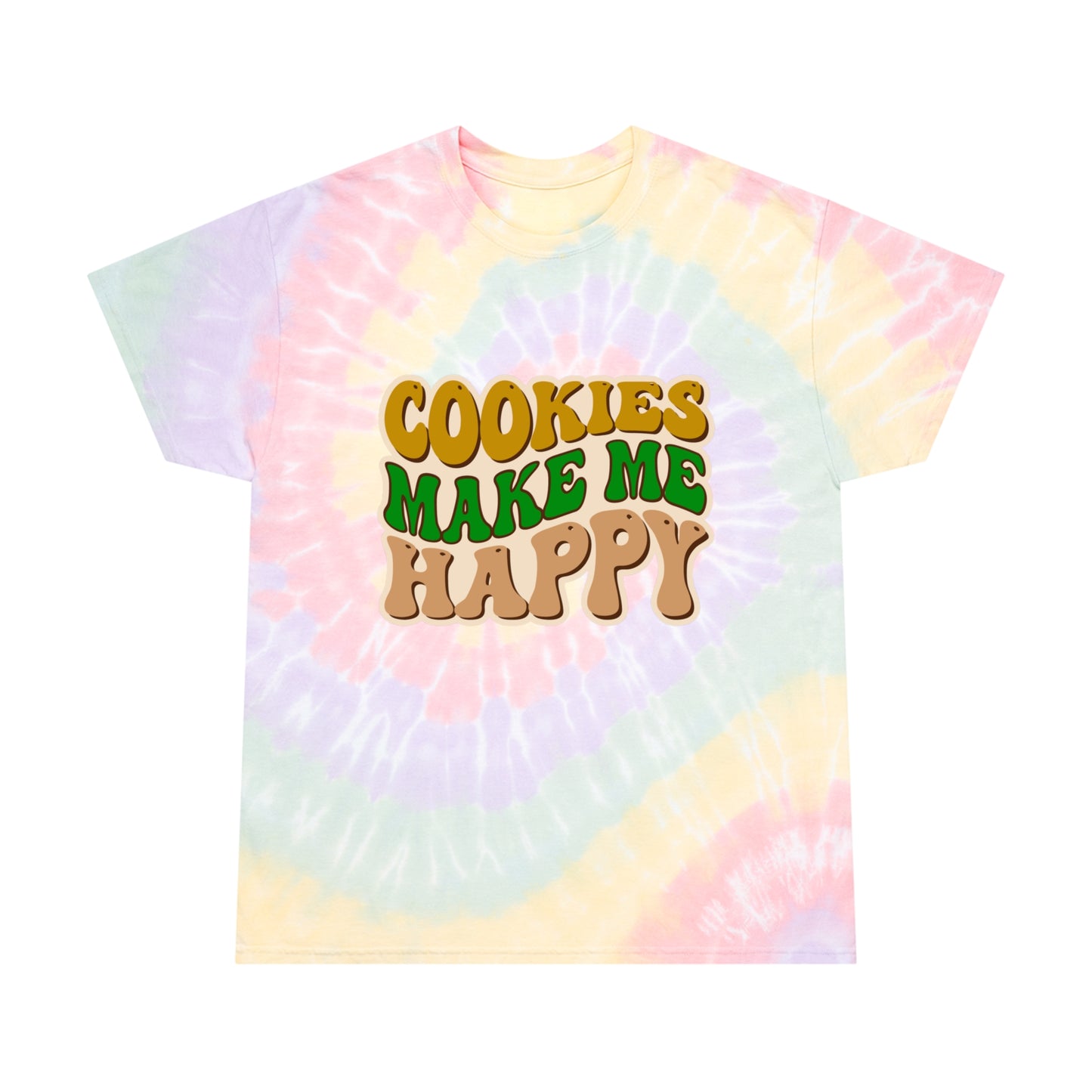 Cookies Make Me Happy #2- Adult Tie-Dye Tee, Spiral