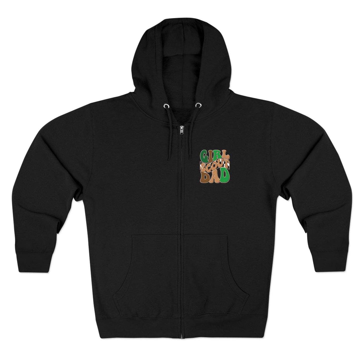 FRONT & BACK DESIGN ! Cookie Squad - Girl Scout Dad - Adult Unisex Zip Hoodie