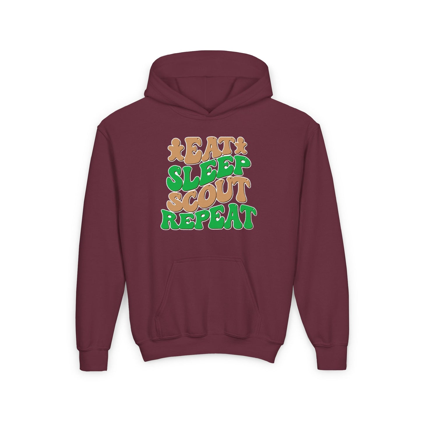 Eat, Sleep, Scout, Repeat - Youth Hooded Sweatshirt