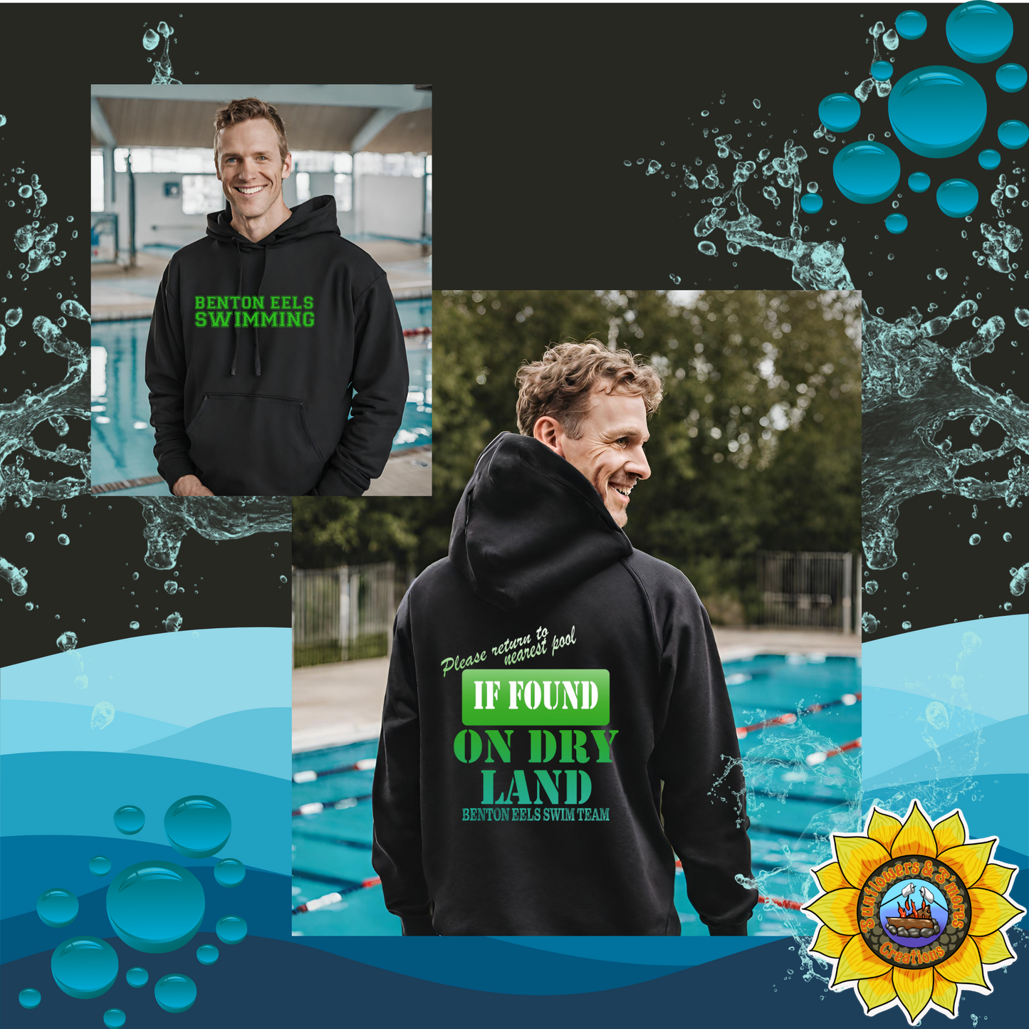 BENTON EELS - IF FOUND ON DRY LAND - ADULT HOODIE