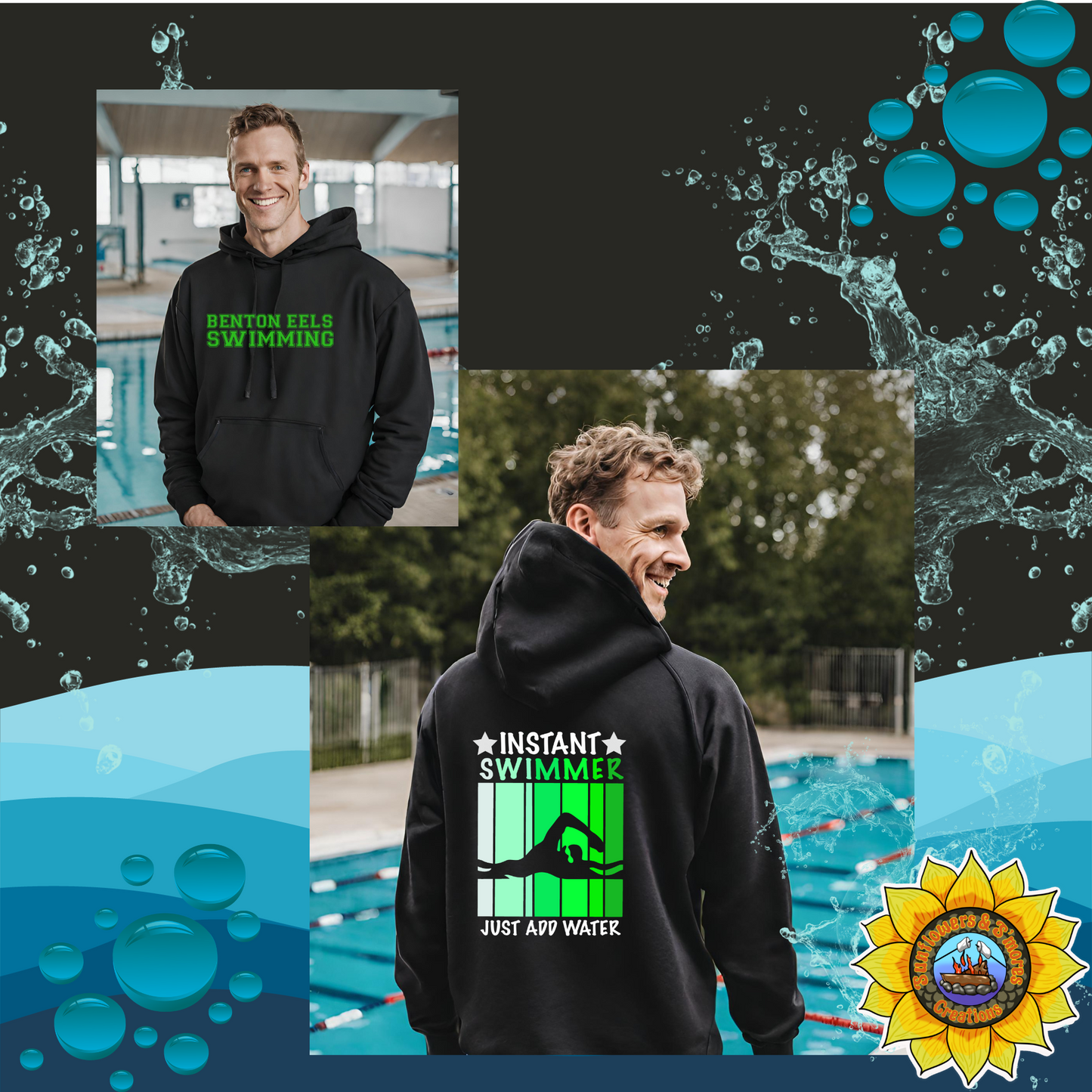 ADULT HOODIE - INSTANT SWIMMER JUST ADD WATER