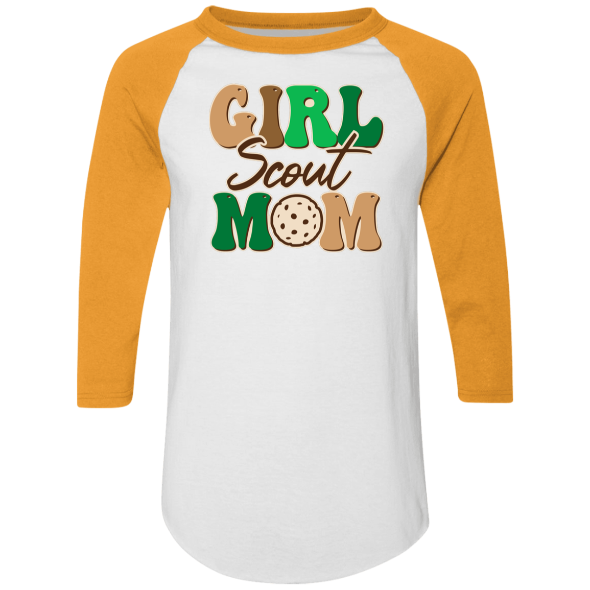 Girl Scout Mom Adult Colorblock Raglan Jersey