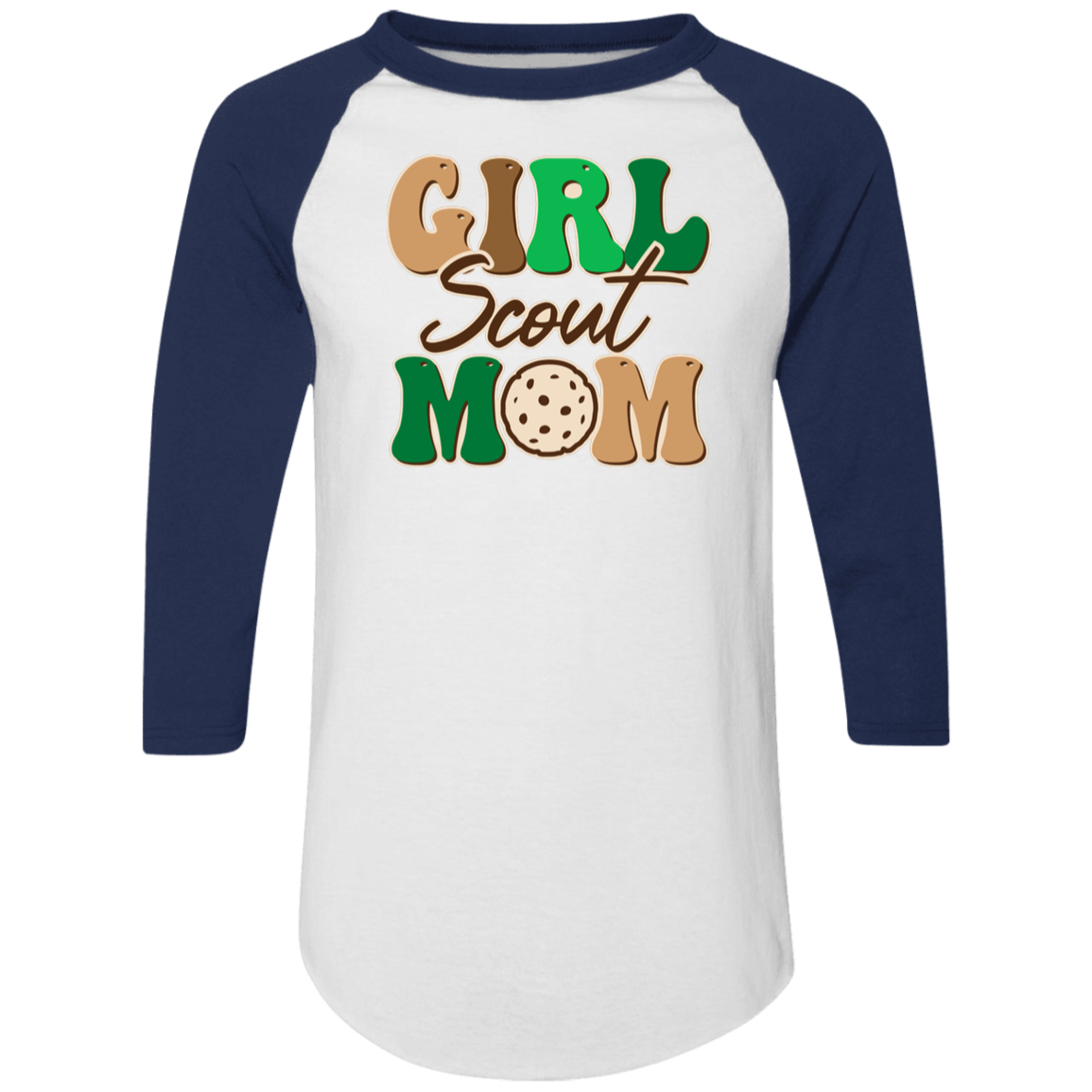 Girl Scout Mom Adult Colorblock Raglan Jersey