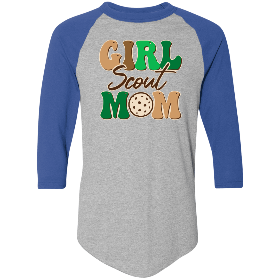 Girl Scout Mom Adult Colorblock Raglan Jersey