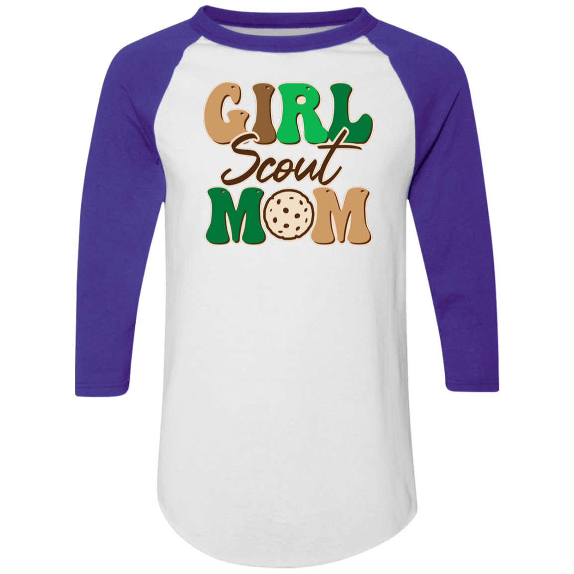 Girl Scout Mom Adult Colorblock Raglan Jersey