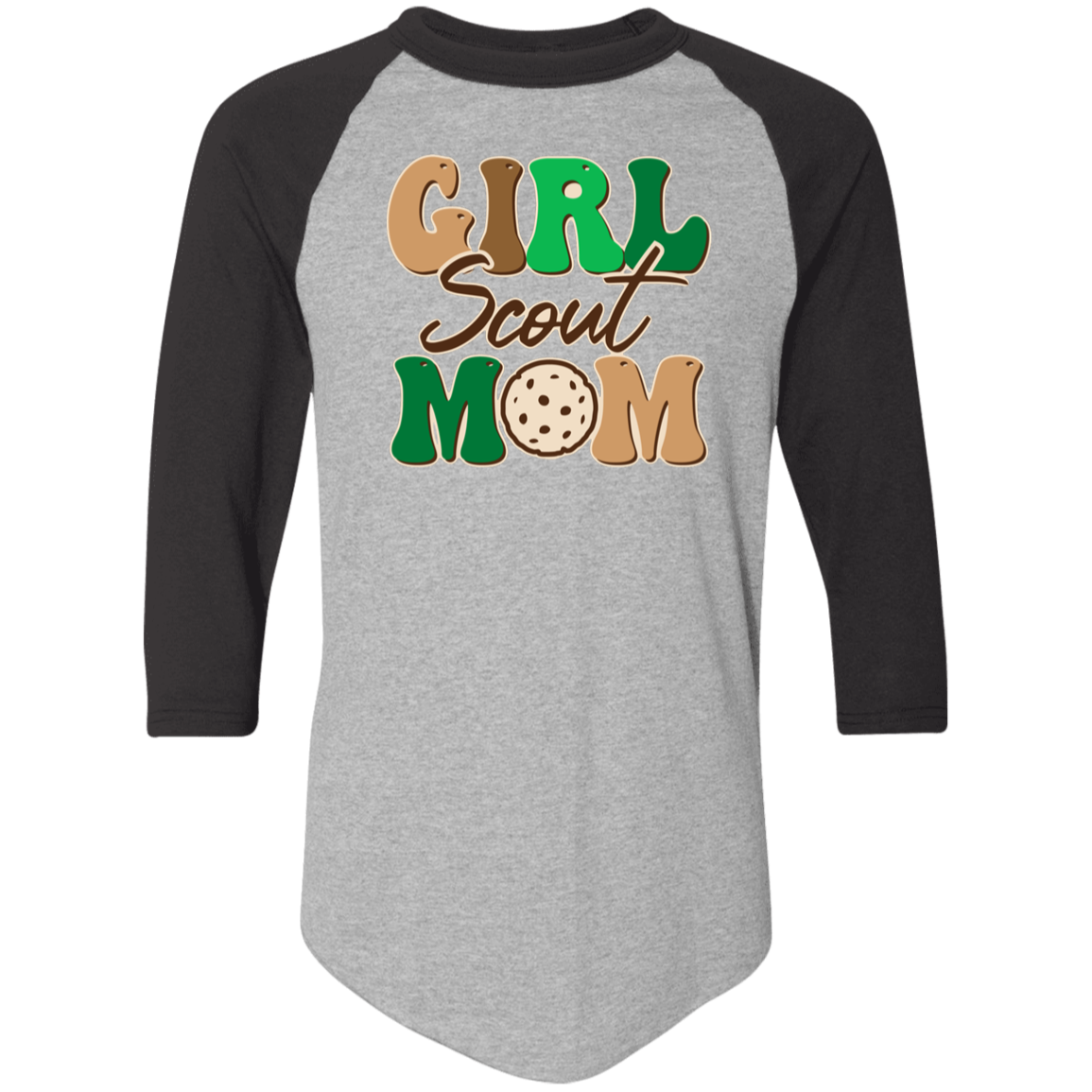 Girl Scout Mom Adult Colorblock Raglan Jersey