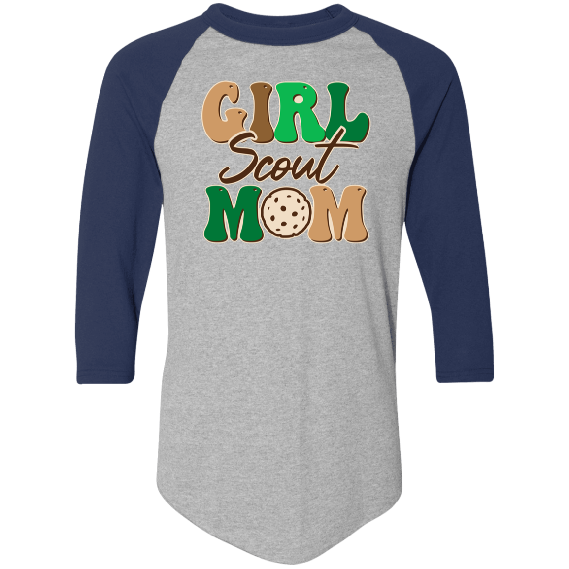 Girl Scout Mom Adult Colorblock Raglan Jersey