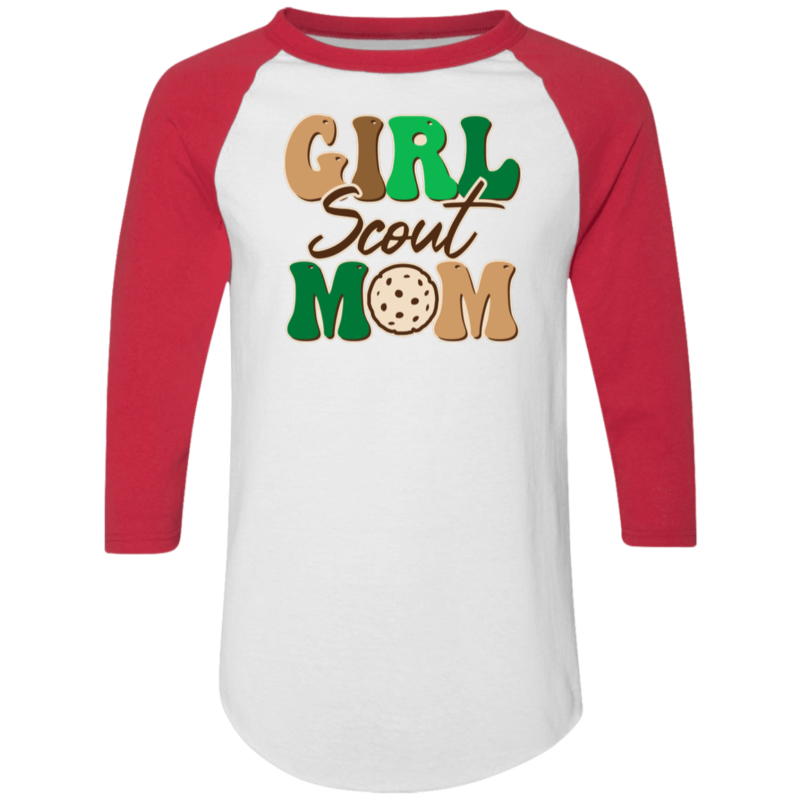 Girl Scout Mom Adult Colorblock Raglan Jersey
