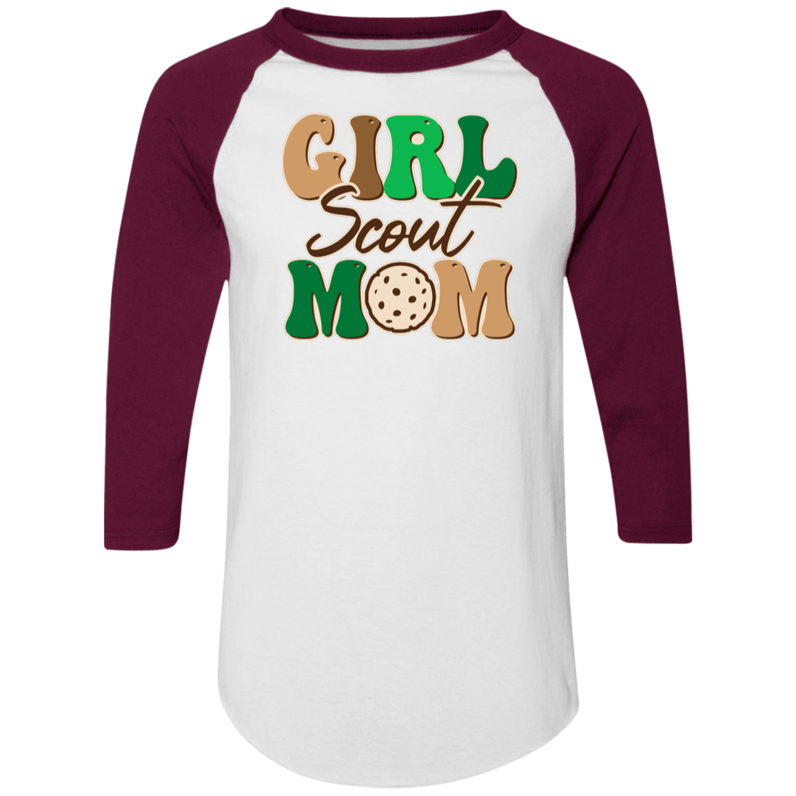 Girl Scout Mom Adult Colorblock Raglan Jersey