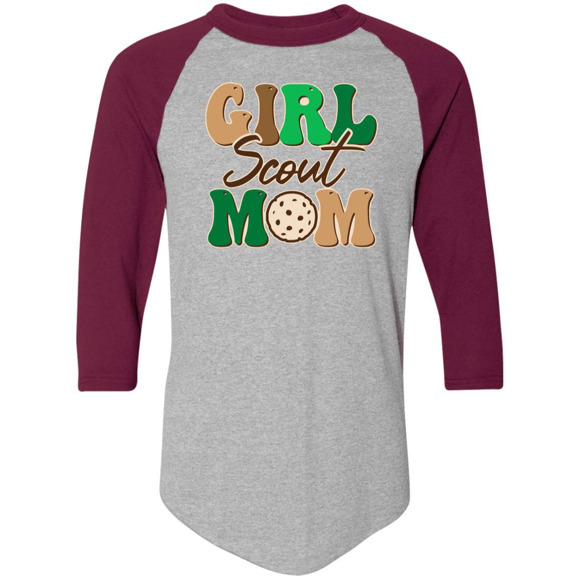 Girl Scout Mom Adult Colorblock Raglan Jersey