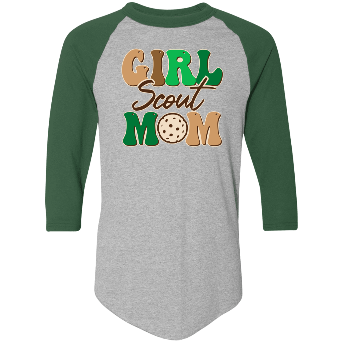Girl Scout Mom Adult Colorblock Raglan Jersey