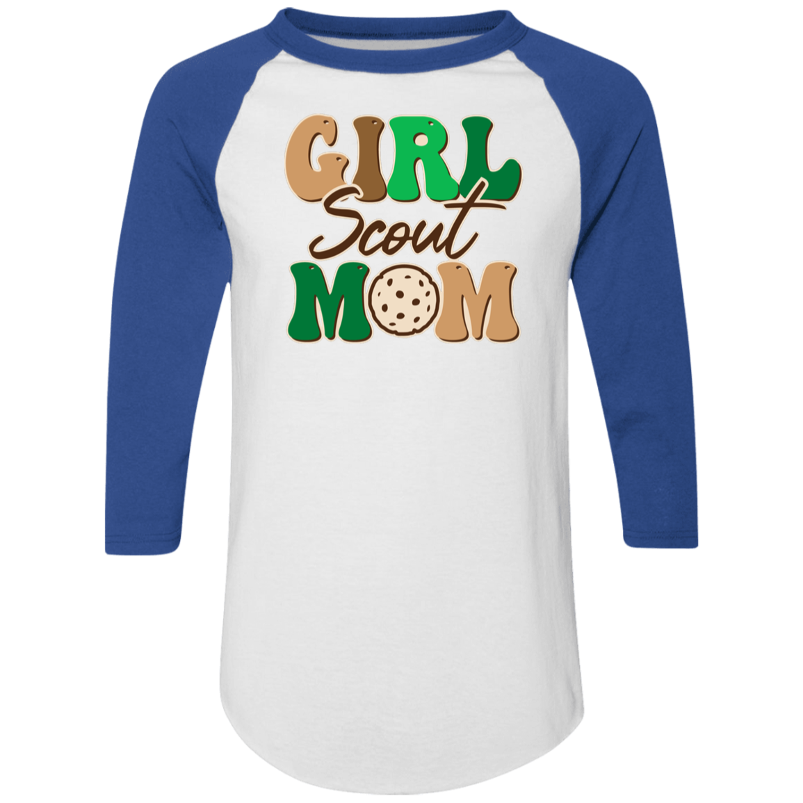 Girl Scout Mom Adult Colorblock Raglan Jersey