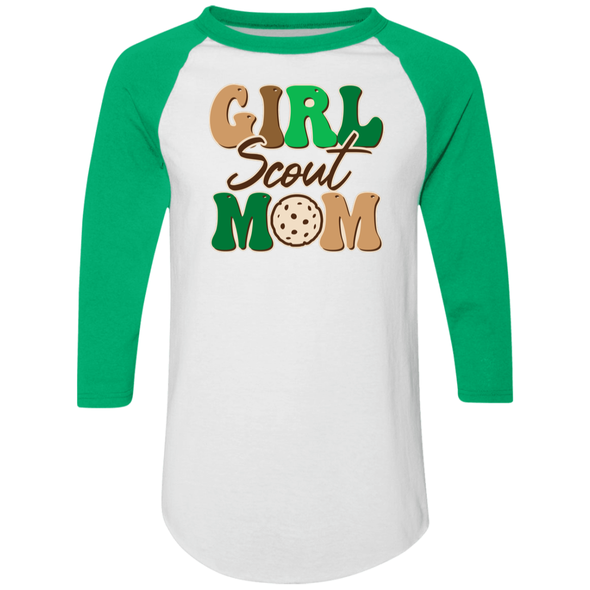 Girl Scout Mom Adult Colorblock Raglan Jersey