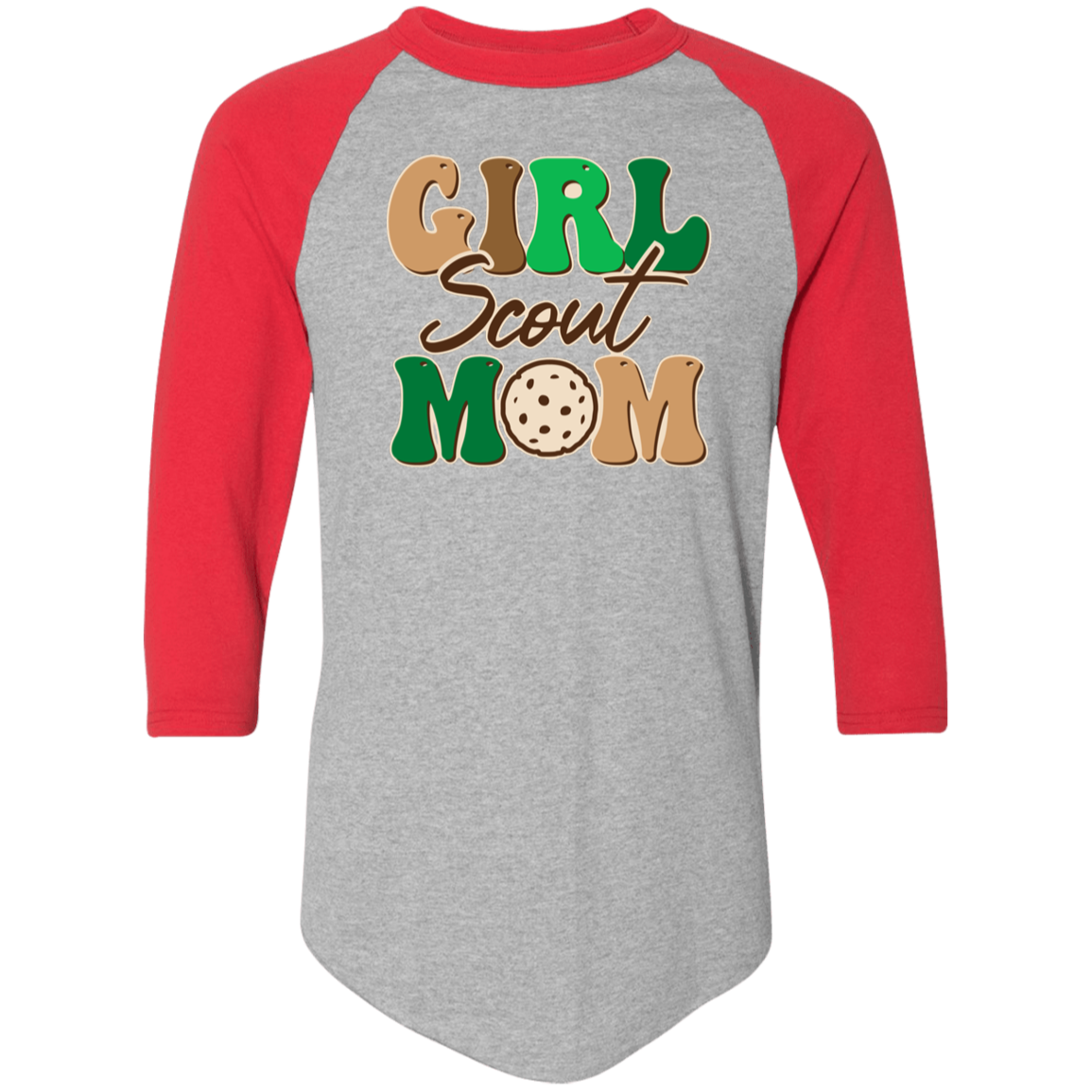 Girl Scout Mom Adult Colorblock Raglan Jersey