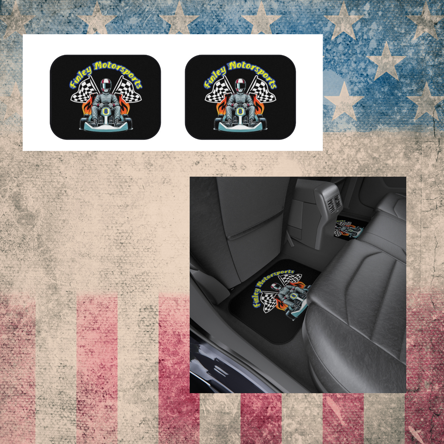 Finley Motorsports Car Mats (2x Rear)