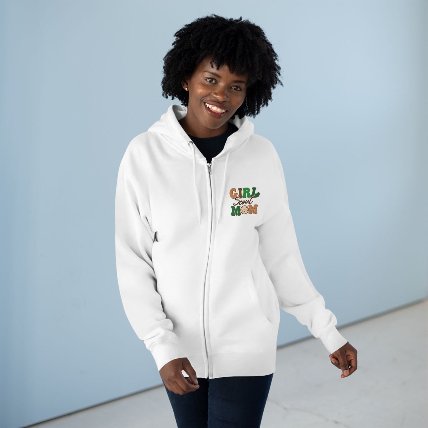 FRONT & BACK DESIGN ! Cookie Squad - Girl Scout Mom - Adult Unisex Zip Hoodie