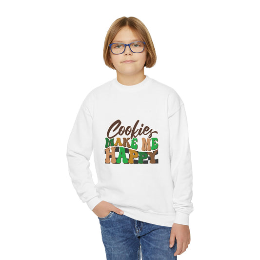 Cookies Make Me Happy- Youth Crewneck Sweatshirt