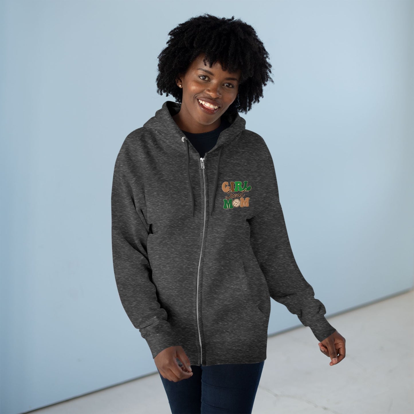 FRONT & BACK DESIGN ! Cookie Squad - Girl Scout Mom - Adult Unisex Zip Hoodie