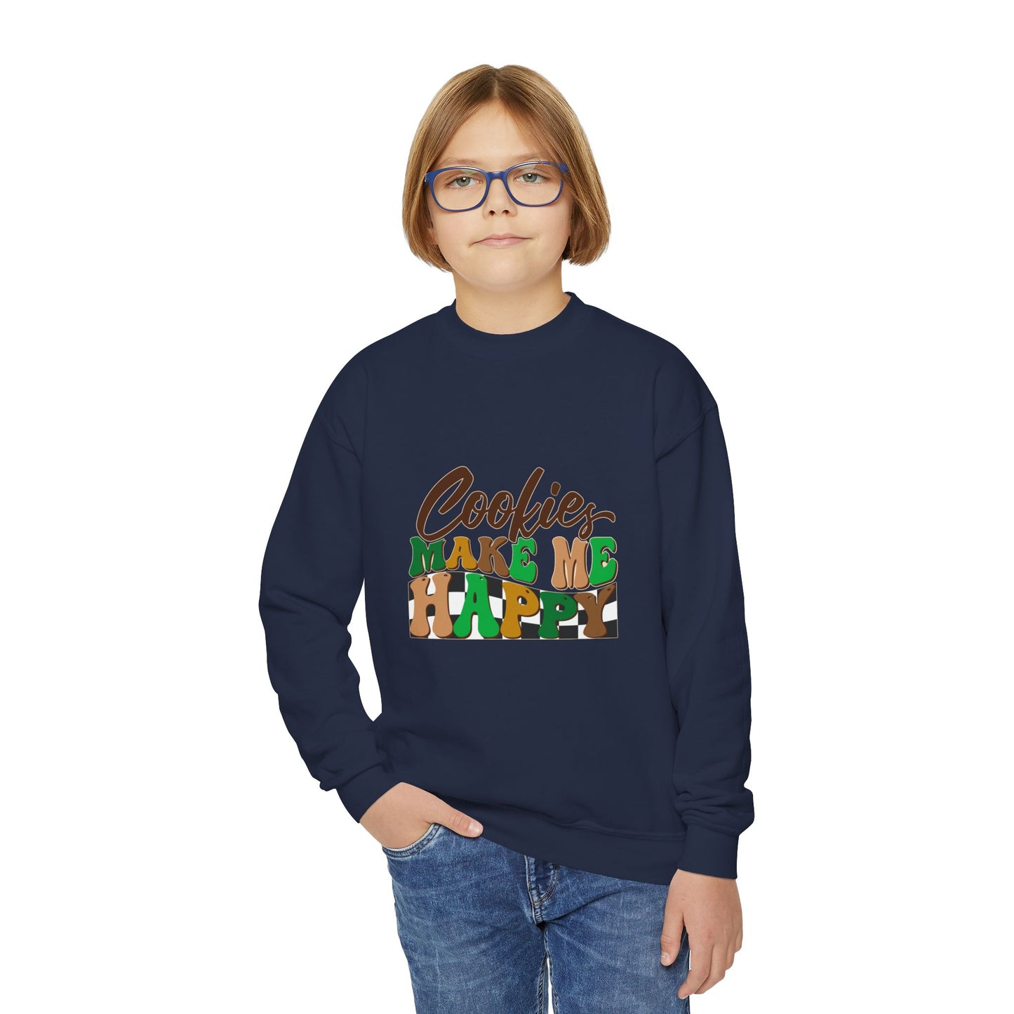 Cookies Make Me Happy- Youth Crewneck Sweatshirt