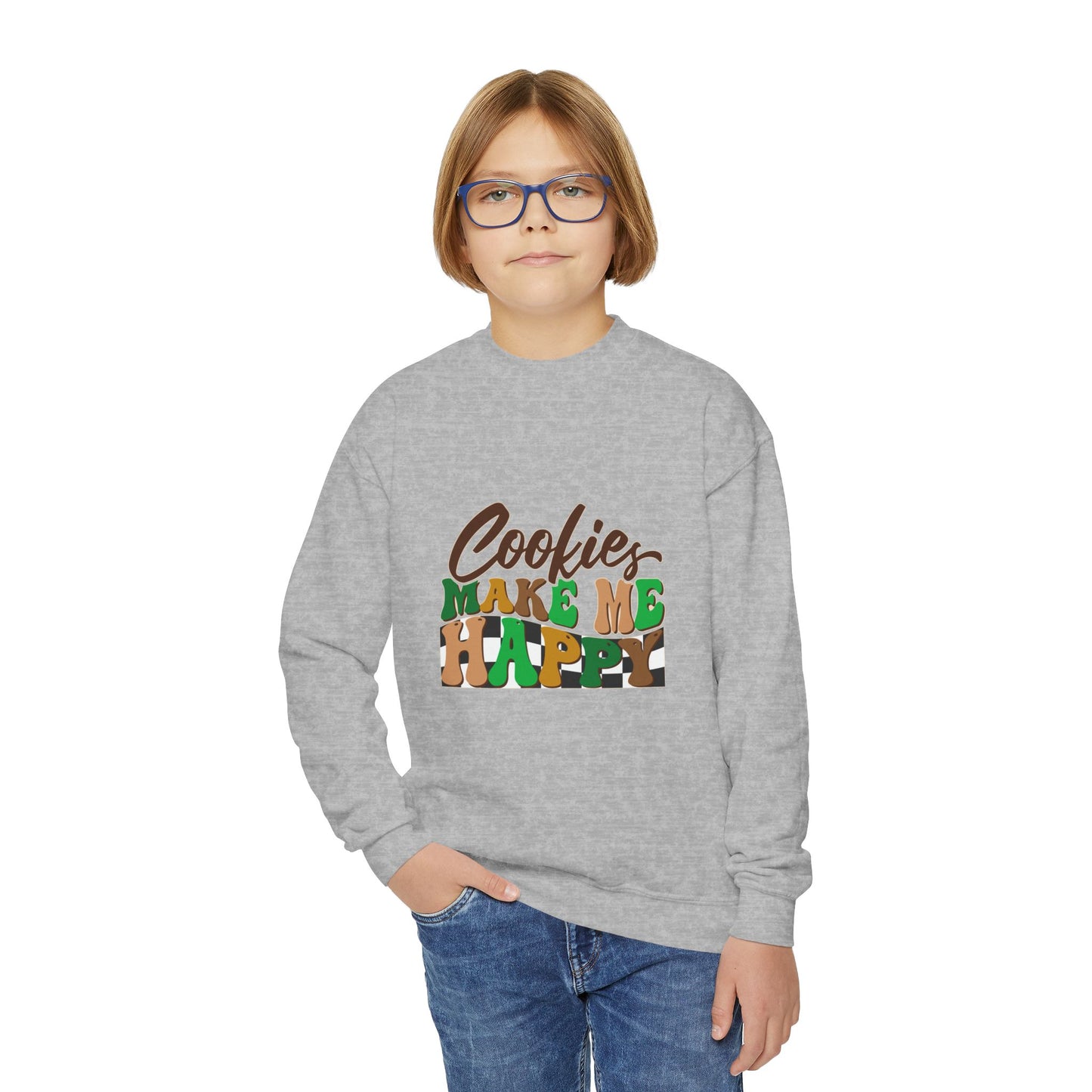 Cookies Make Me Happy- Youth Crewneck Sweatshirt